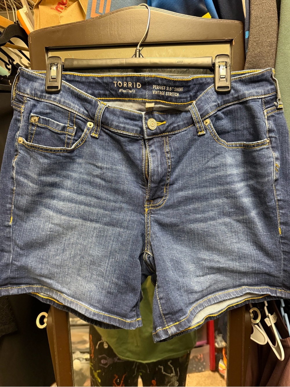 torrid Dark Blue Vintage Stretch Denim Shorts